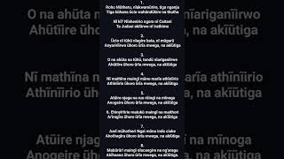 Roho Mutheru Niakwamurire Tiga Nganja -- Symolyrics