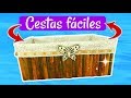 Cómo hacer CESTAS de PAPEL PERIODICO. Reciclaje de CAJAS