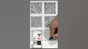how to draw zentangle pattern (15) #samehsaeed  #shorts