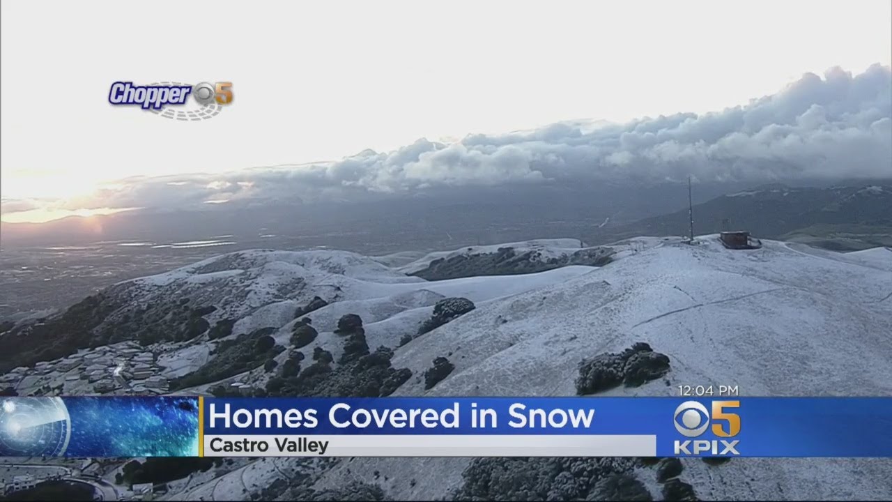 Bay Area Wakes Up To Snow-Covered Homes, Cars, Streets, Hillsides - YouTube