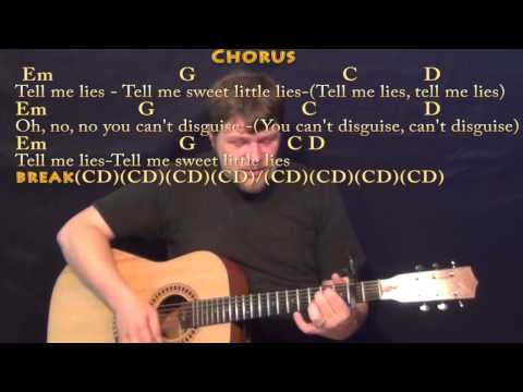 Little Lies (Fleetwood Mac) Strum Guitar Cover Lesson with Chords/Lyrics - Capo 2nd