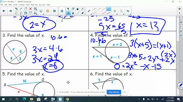 Geometry 10.6 Segment Properties in Circles