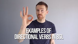 Examples of Directional Verbs in BSL