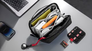 Perfect organizer for tech essentials on the go | tomtoc Navigator-T13 tech pouch