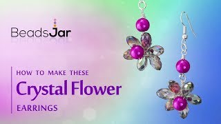 Crystal Flower Earrings