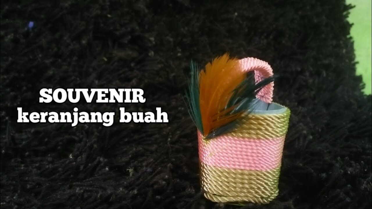 Membuat kerajinan dari benang wol  keranjang Buah YouTube