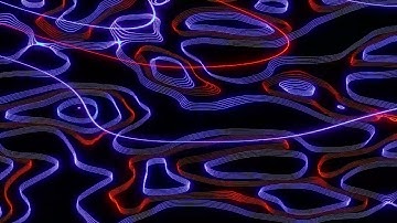 VJ Loop animation. Glowing waves fluctuations of blue and orange color #vj #loop #background #video