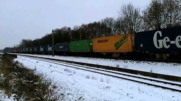 ERS Railways Class189 with Container Train in the snow!!!