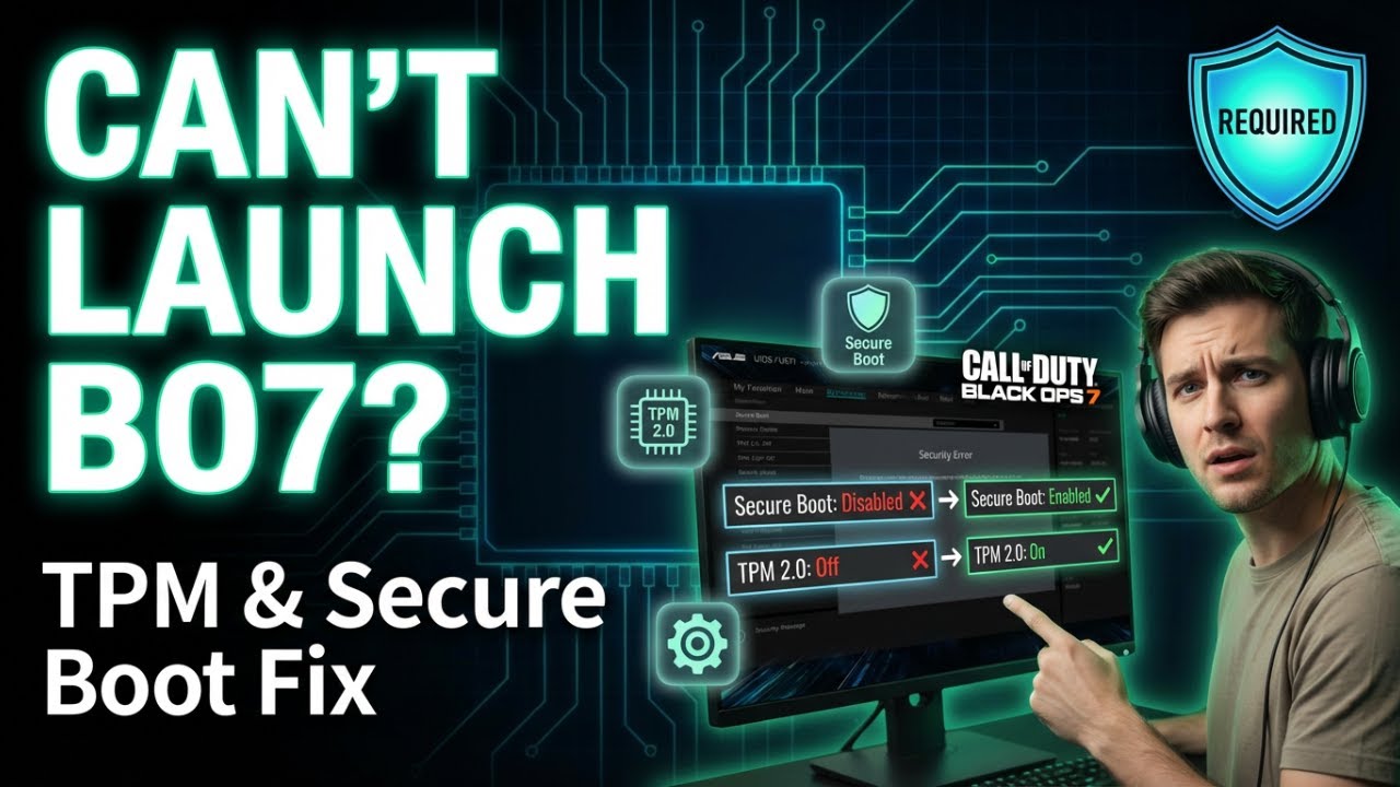 Enable TPM 2.0 and Secure Boot to Fix Call of Duty Black Ops 7 Launch Issues on PC (Step-by-Step)