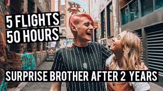 5 Flights & 50+ Hours of Flying to Surprise Brother For CHRISTMAS