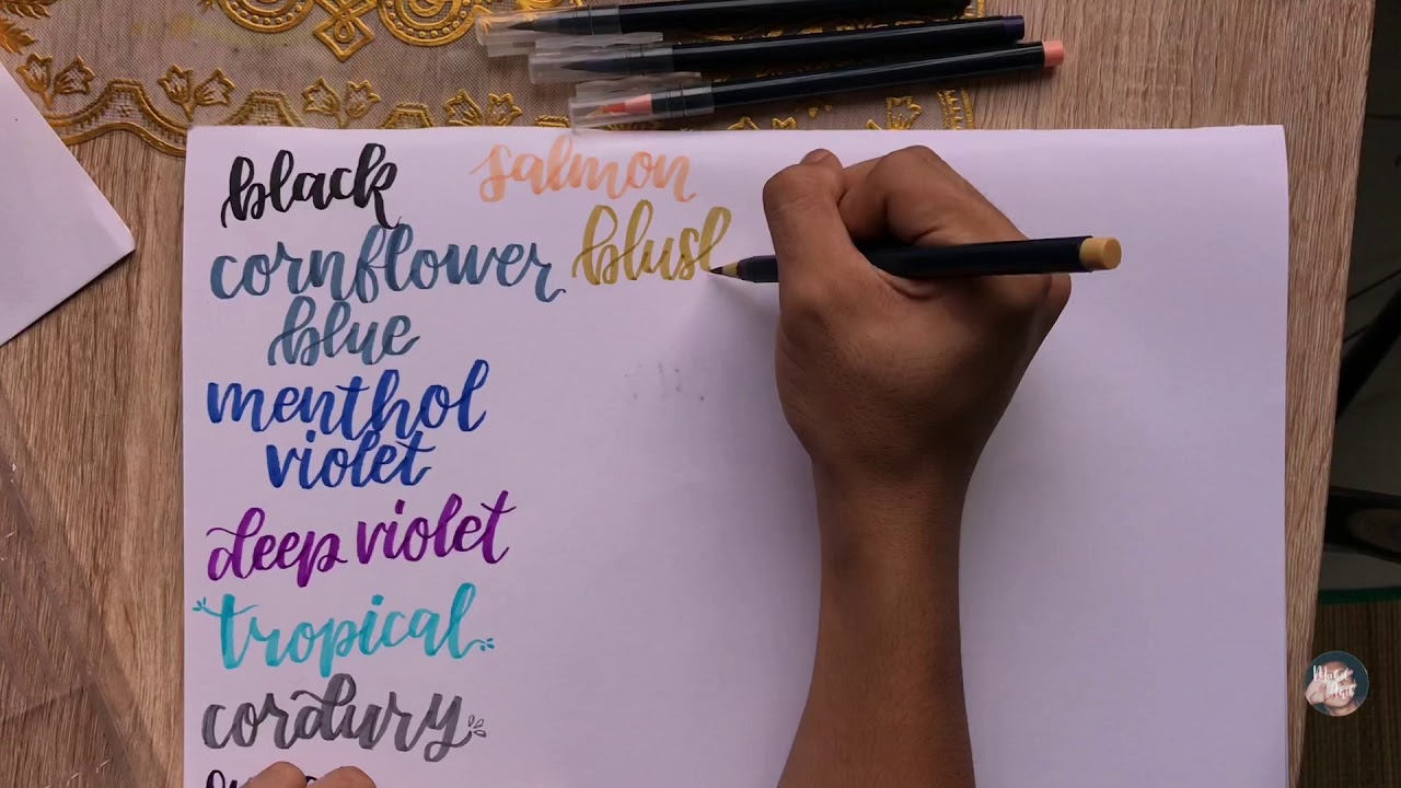 Watercolour Brush Pen 😍 - YouTube