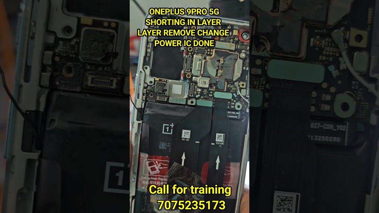 Oneplus 9pro 5G Dead Short mobile live repair with students Layer remove change power set done