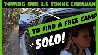 Towing Our 3.5 Tonne Caravan To Find A Free Camp *** SOLO ***