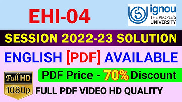 EHI-04 Solved Assignment in English 2022-23, EHI 4 Solve Assignment 2023, EHI 4 Assignment