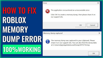 (NIEUWE OPLOSSING) ROBLOX GEHEUGENDUMPFOUT | Roblox oplossen: de applicatie heeft een onherstelba...