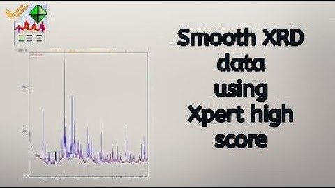 smooth xrd data in xpert highscore plus software