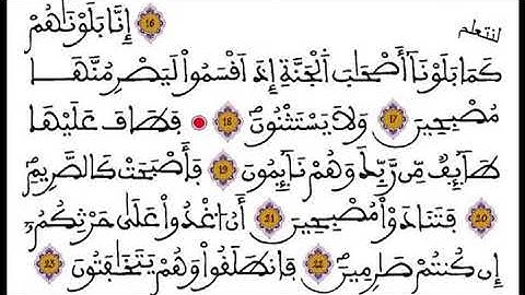 الجزء الثاني من سورة القلم- السادس ابتدائي