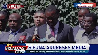 I Am The Sg Of Odm Senator Sifuna Defies Odm After Shock Dismissal, Revealed At The Nation Address