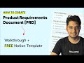 How to write a product requirements document  create prd  free notion template