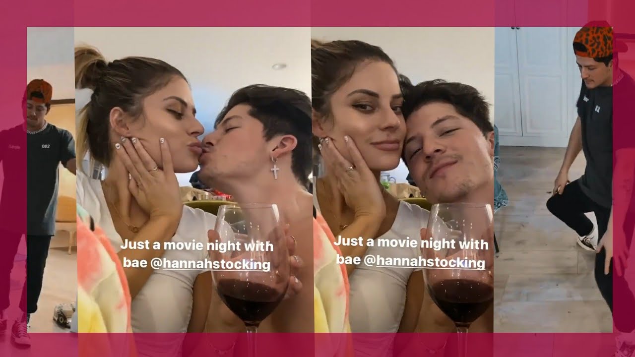 Download Hannah Stocking and Ondreaz Lopez Having Fun and Drinking Wine with Friends (Instastories Nov22)