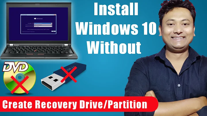 How to Install Windows 10 without CD DVD or USB | How to Create a Windows10 Recovery Drive/Partition
