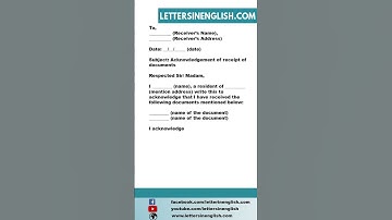 Acknowledgment Letter for Documents Received