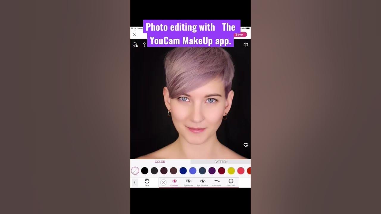 Photo editing with the YouCam MakeUp - YouTube