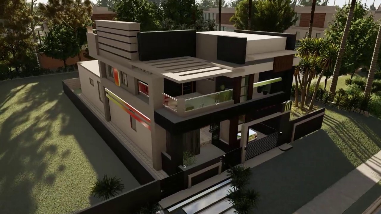 Making of architectural 3D model walk through - YouTube