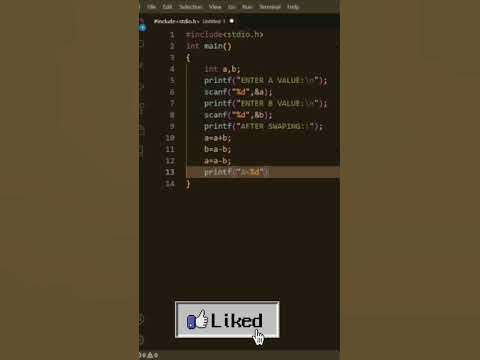 Write a C Program Swapping of two numbers without using third variables ...