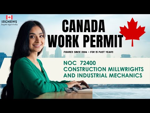 Canada Work Permit figures since 2006 for NOC 72400, Construction millwrights & industrial mechanics