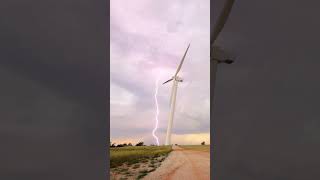 Lightning barrage from the wide angle lens shot near Leedey, Oklahoma.