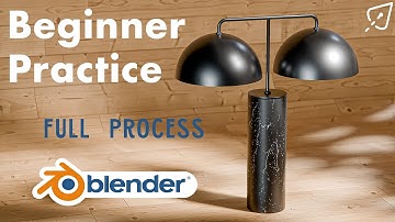 Blender Beginner Tutorial - Table Lamp - Practice Series Blender 4.0 (Cycles)