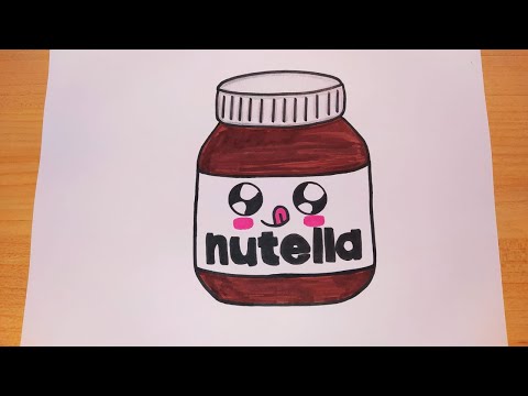 رسم سهل تعليم رسم نوتيلا كيوت خطوة بخطوة رسم كيوت HOW TO DRAW A CUTE NUTELLA EASY