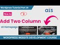 Two Course Section in WordPress Website | Homepage Part 4