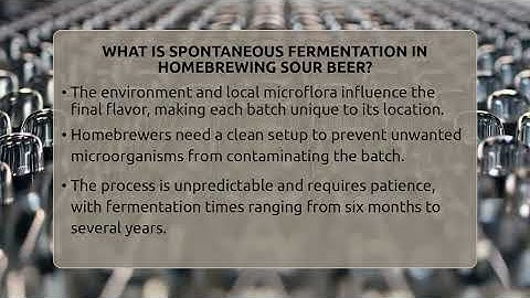 What Is Spontaneous Fermentation In Homebrewing Sour Beer? - The Pint Guy