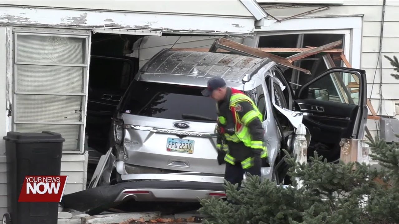 SUV collides into a Shawnee Township home after three-vehicle crash ...
