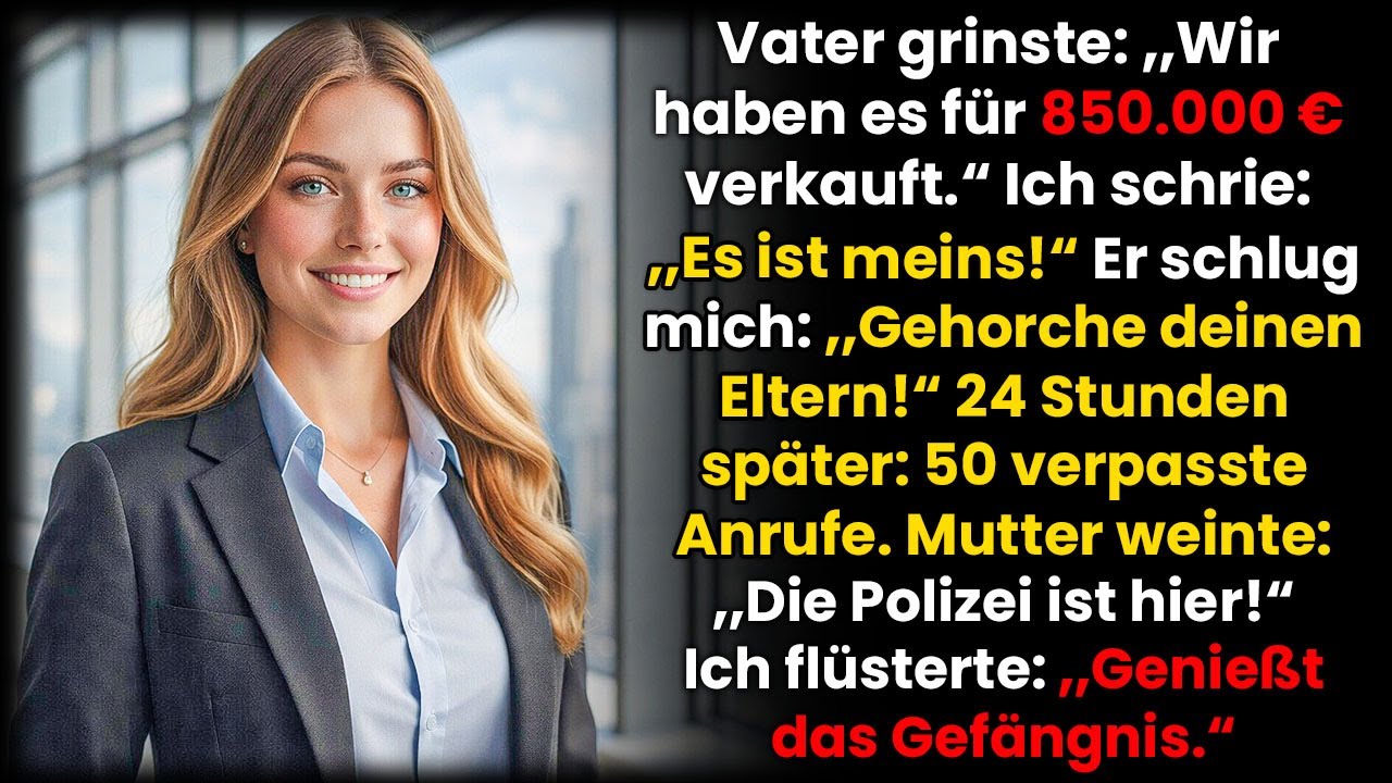 Während ich weg war,verkauften meine Eltern mein Haus per Vertrag,dann ließ ich ihnen keinen Ausweg