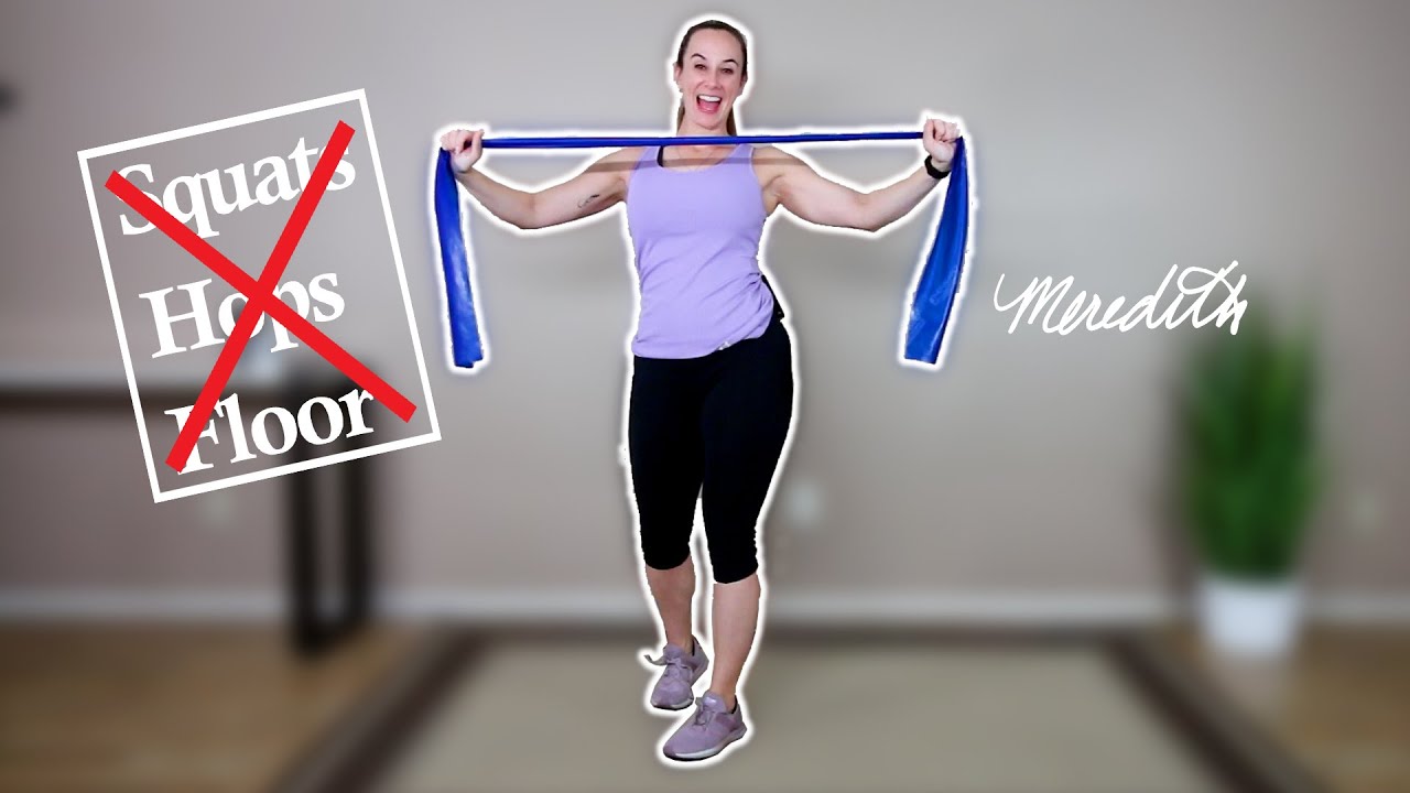 No Squats! No Hops! No Floor! Resistance Bands HIIT Cardio Workout For Seniors | Advanced | 30 Min