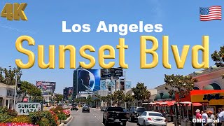 [4K] Los Angeles 🇺🇸, Sunset Boulevard California USA in Jun 2022 - Drive