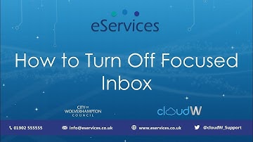 How To Turn off Focused Inbox | Tutorial