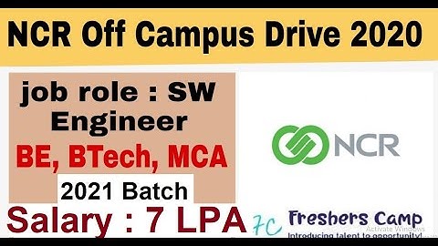 NCR Off Campus Drive 2021 – Online Hackathon | 2021 Batch | 7 LPA | Across India | CodeWars 2020