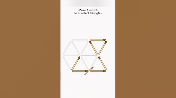 Move 1 match to create 2 triangles #matchstickpuzzle #puzzles #riddle #learning #puzzlesolving