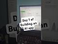 Day 1 of building an #ai #app | #nextjs #reactjs #webapp #tailwindcss