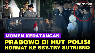 Momen Prabowo-Gibran Beri Hormat ke SBY hingga Try Sutrisno di HUT Polri