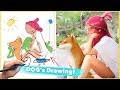 PAINTING MY DOG'S DRAWING! (Birthday!)