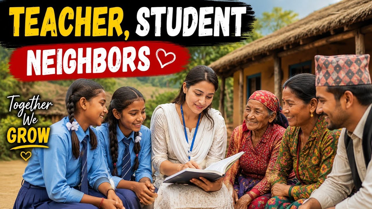 A Beautiful Bond Between Teachers, Students and Neighbors 🌸#Tajpuriya #SaveCulture #SaveIdentity 