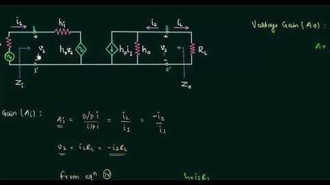 Analysis of Transistor Amplifier Using H-Parameters