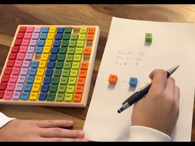 Holz-Bastelset 1x1 Einmaleins – Lernspiel Mit Würfeln & Selbstkontrolle, Für Kinder Ab 7 Jahren