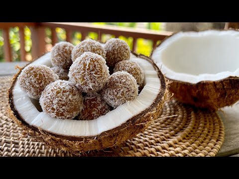 🥥🍍 Domači bonboni v 1 minuti / samo 3 sestavine / brez sladkorja / dobri za prebavo