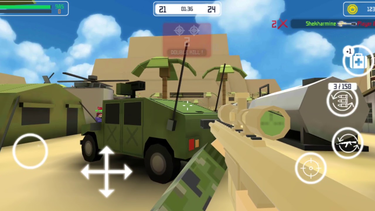 Block Gun 3D Gameplay Weapons MAX Level YouTube